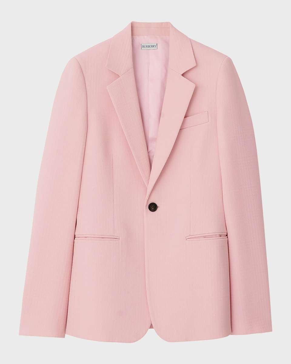 Slim-Fit Wool Blazer Jacket