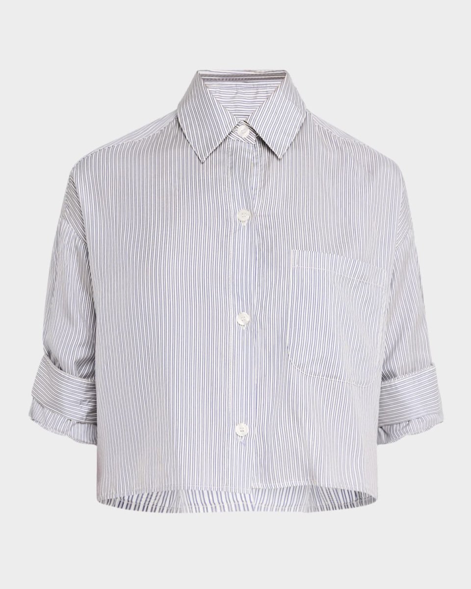 Next Ex Striped Button-Front Shirt