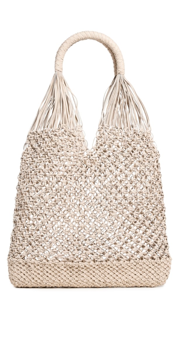 Ulla Johnson Tulia Large Knotted Hobo Bag Alabaster