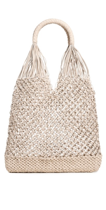 Ulla Johnson Tulia Large Knotted Hobo Bag Alabaster