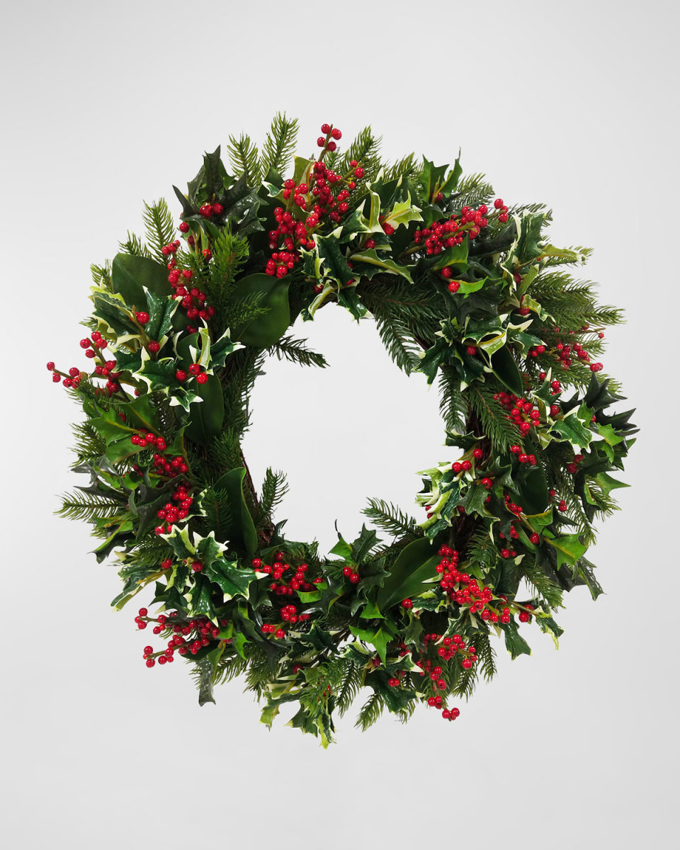 30" Holly Holiday Wreath