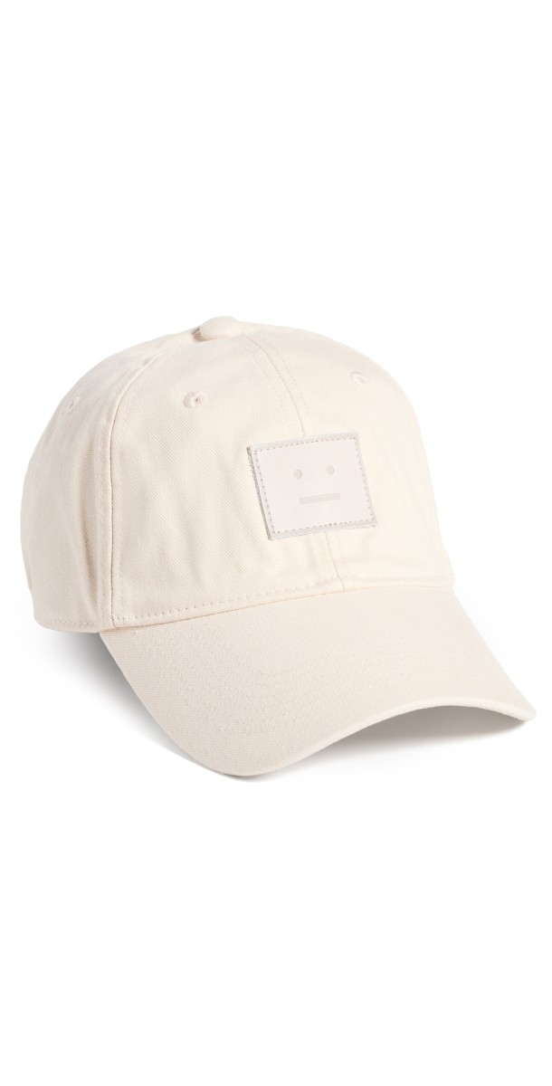 Acne Studios Leather Face Patch Cap Dark Grey