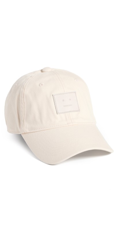 Acne Studios Leather Face Patch Cap Dark Grey
