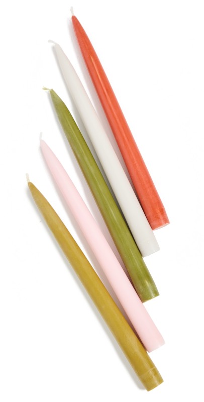Maison Balzac The Garden Set Of 5 Chandelles Rust/Pink/Olive/Pistachio