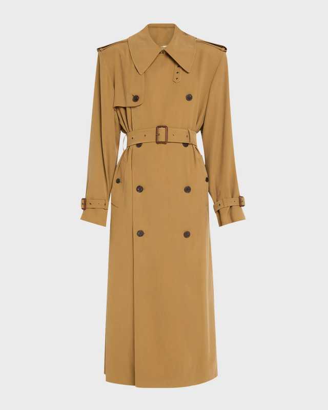 Belted Long Trench Coat