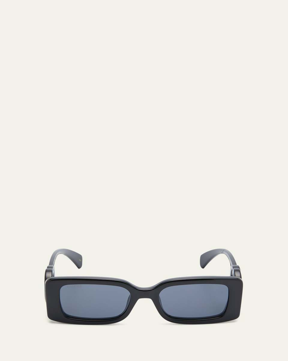 Monochrome GG Rectangle Acetate Sunglasses