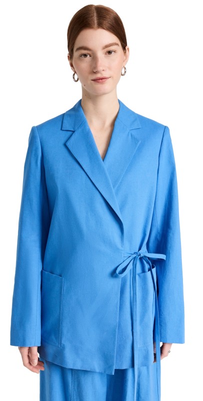 Jason Wu Blazer with Tie Detail Cornflower