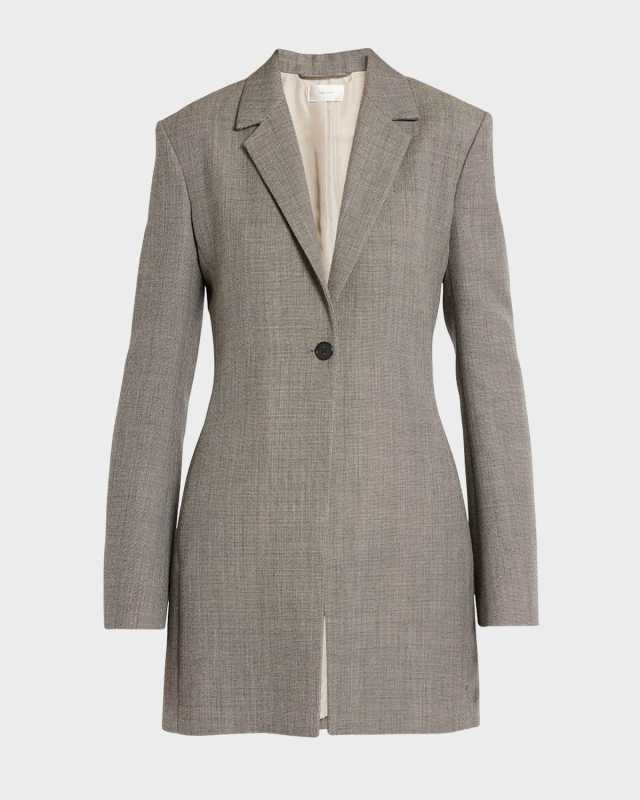 Enny One-Button Wool Jacket