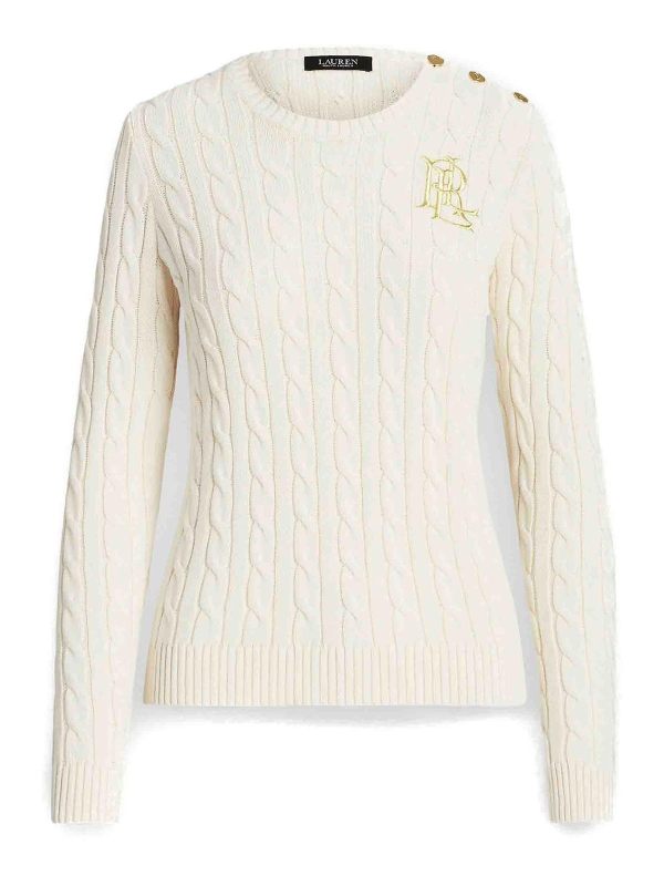 Lauren Ralph Lauren Pull Col Bateau - Crème