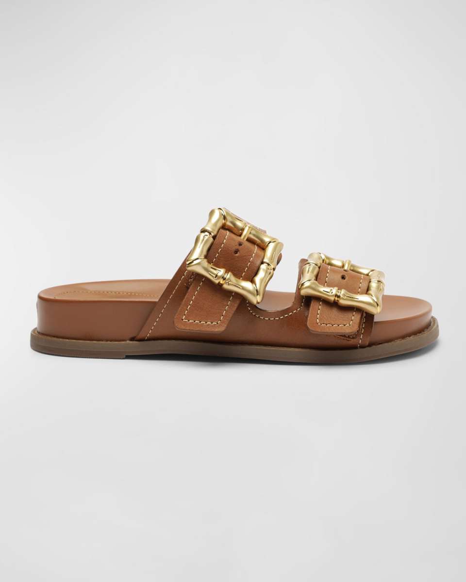 Enola Dual-Buckle Sporty Slide Sandals