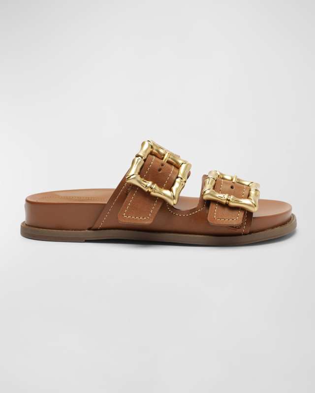 Enola Dual-Buckle Sporty Slide Sandals