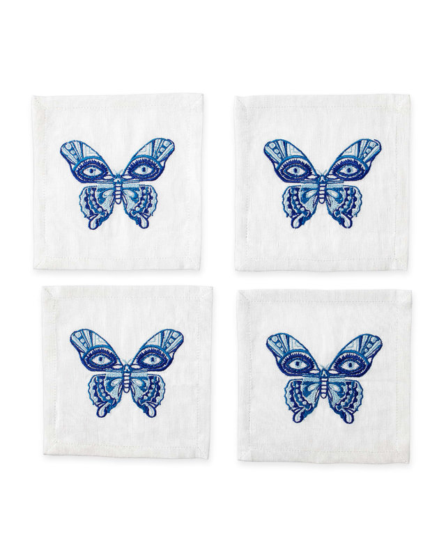 Butterfly Cocktail Napkins, Set of 4