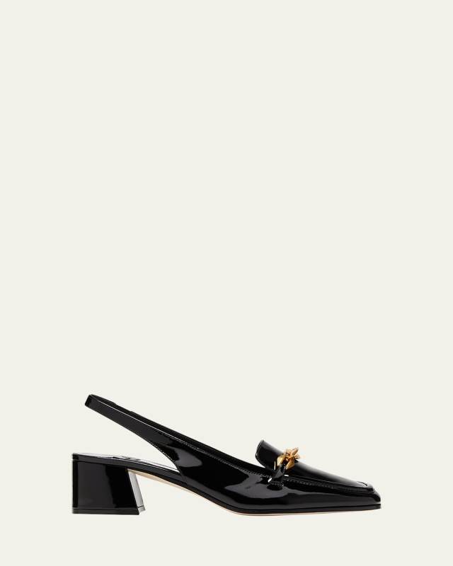 Diamond Tilda Chain Slingback Loafers