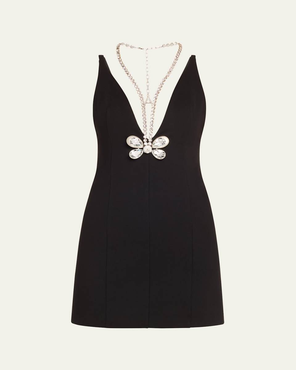 Crystal Butterfly Mini Dress