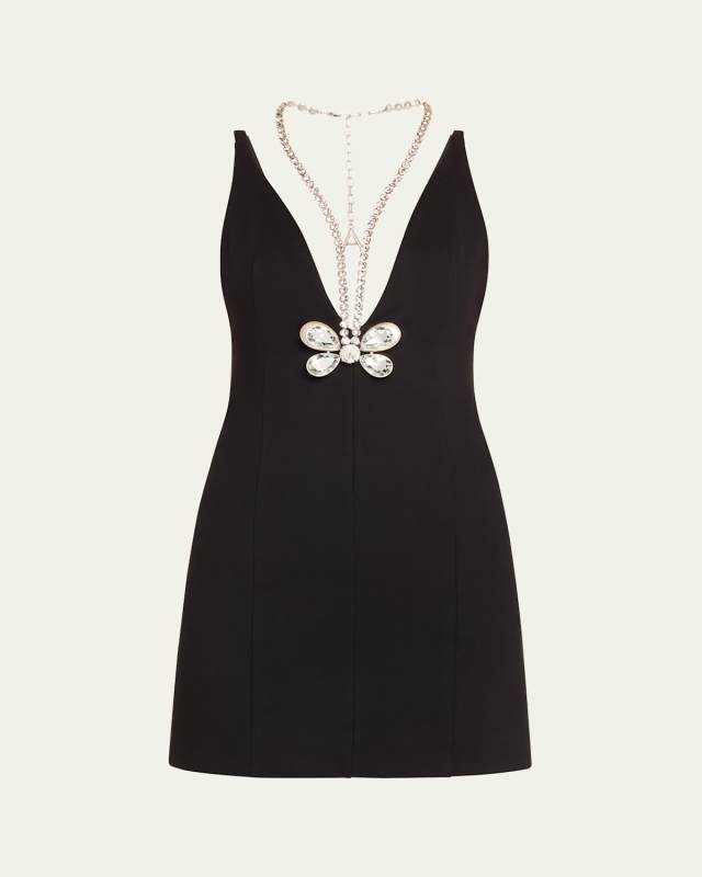 Crystal Butterfly Mini Dress