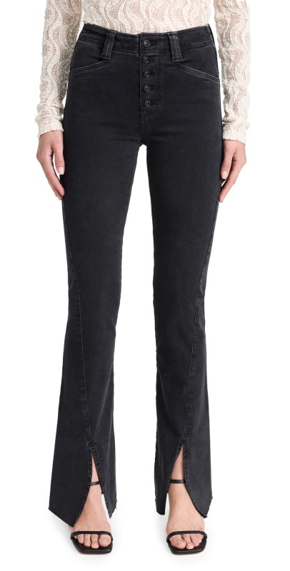 PAIGE High Rise Laurel Canyon Jeans Moonlit Black