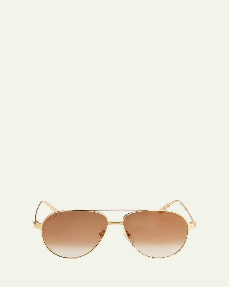 Santos Screw Metal Aviator Sunglasses
