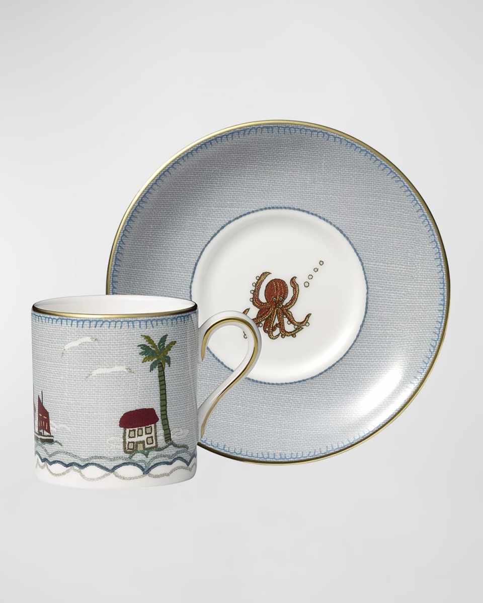 Sailor's Farewell Espresso Cup and Saucer Set