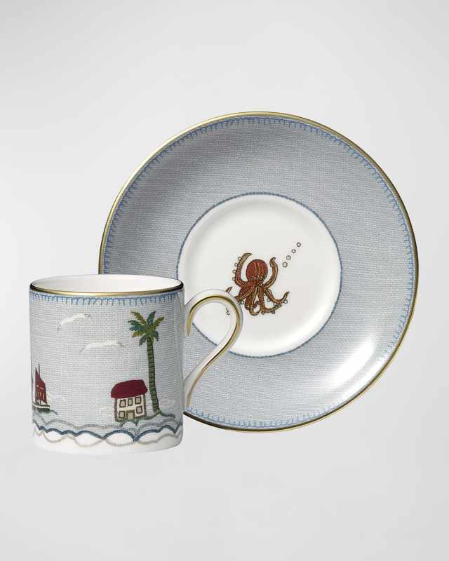 Sailor's Farewell Espresso Cup and Saucer Set