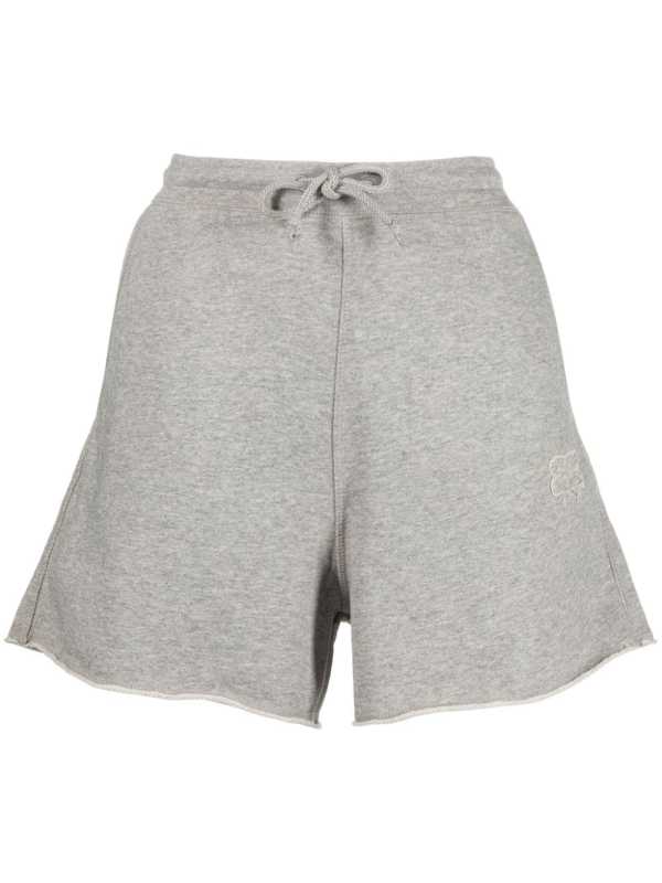 embroidered-logo drawstring shorts