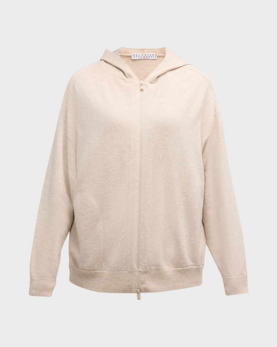 2 Ply Cashmere Zip-Up Hoodie
