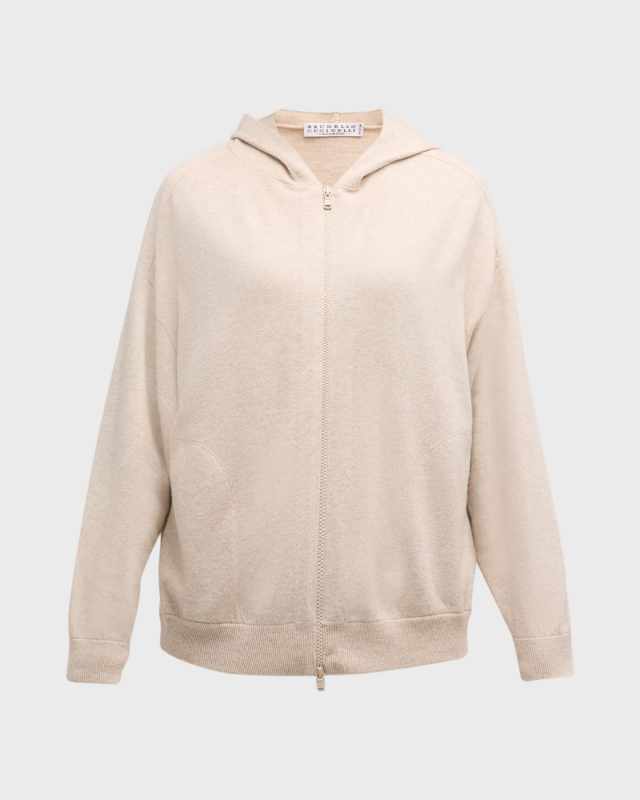 2 Ply Cashmere Zip-Up Hoodie