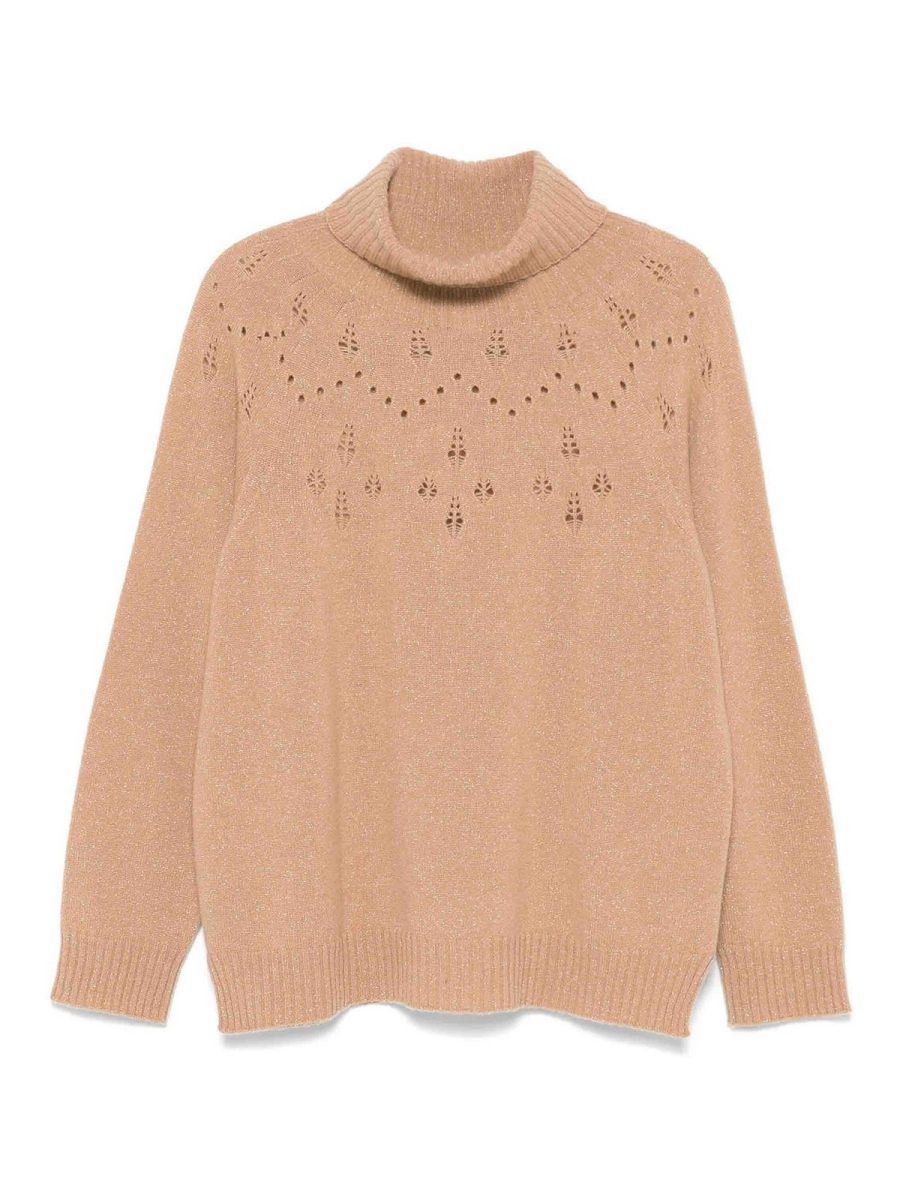 Twinset Pull Col Roulé - Marron