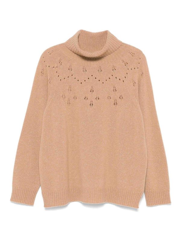 Twinset Pull Col Roulé - Marron