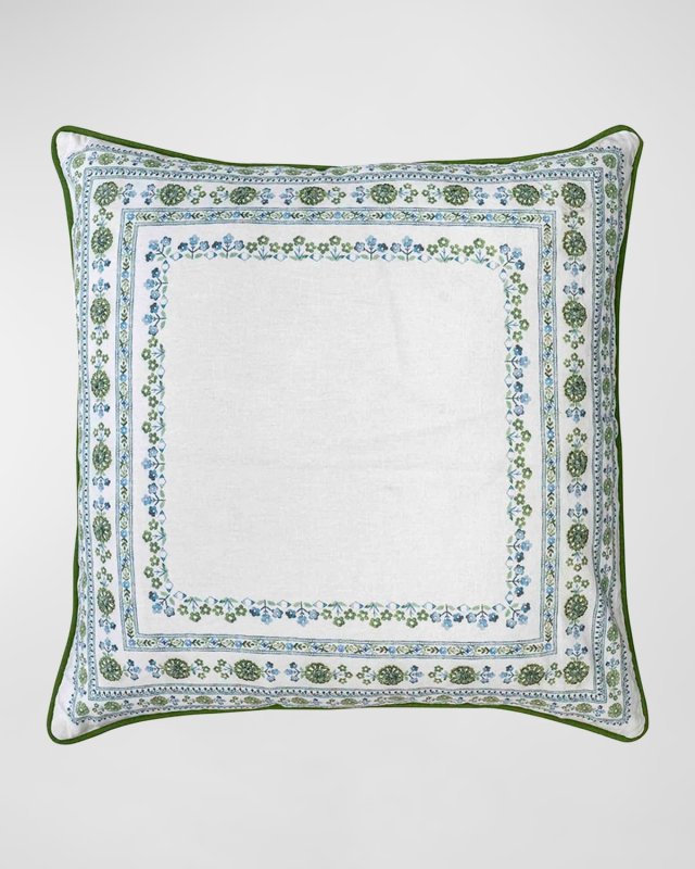 Seville Green Square Pillow,