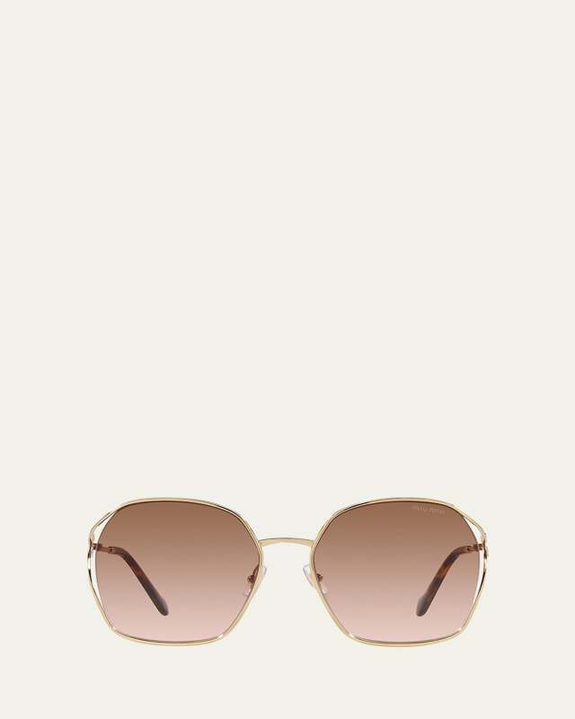 Logo Metal Butterfly Sunglasses
