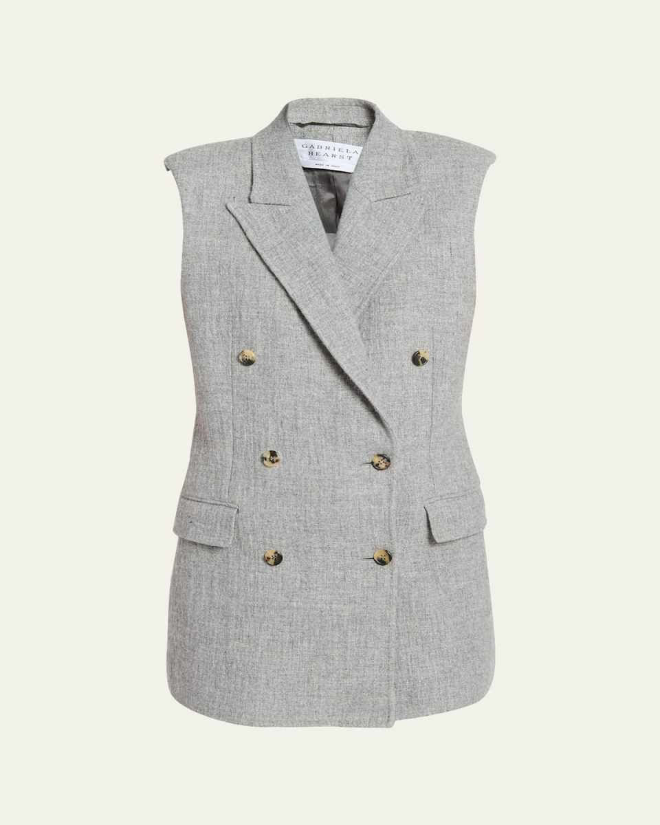 Mayte Cashmere-Blend Blazer Vest