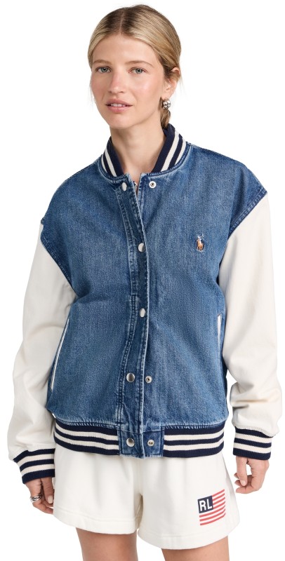 Polo Ralph Lauren Denim Bomber Jacket Concept Blue