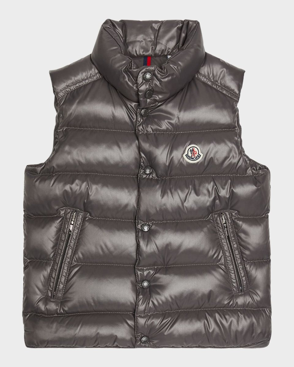 Boy's Tib Logo Quilted Vest, Size 8-14