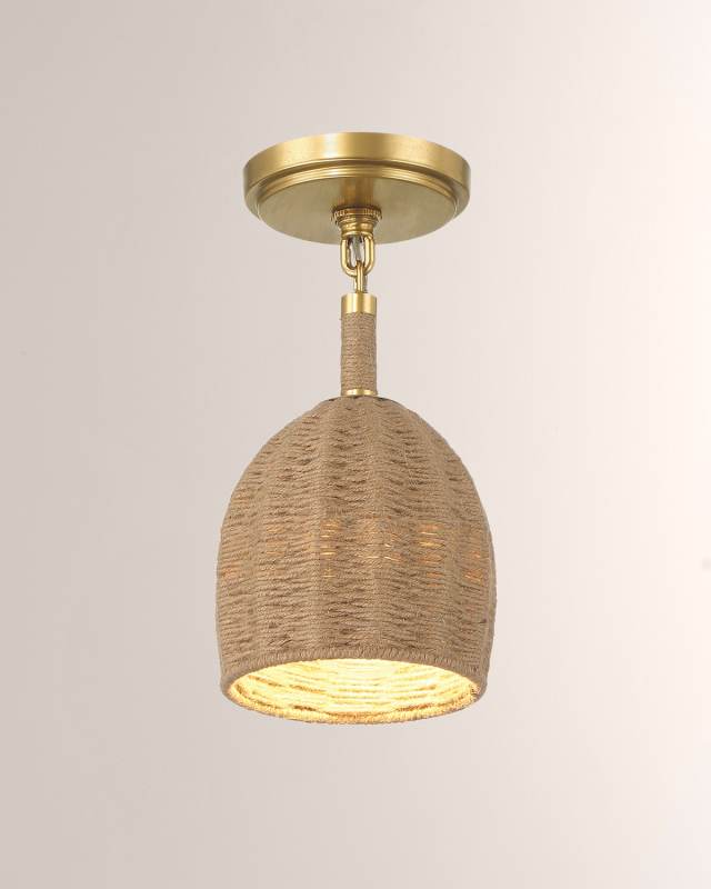 Jace 1-Light Soft Gold Semi Flush Mount