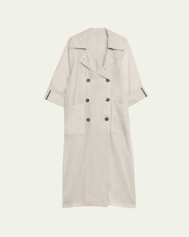 Cotton Gauze Deconstructed Trench Coat