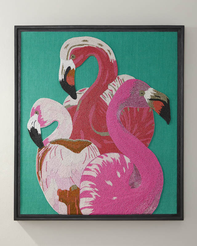 Flamingo Beaded Wall Art