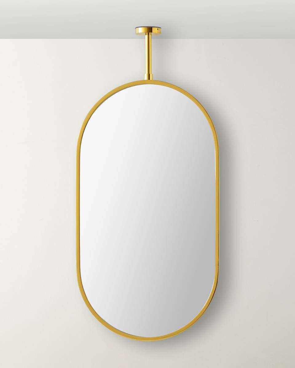 Oval Ceiling-Hanging Mirror, 48"