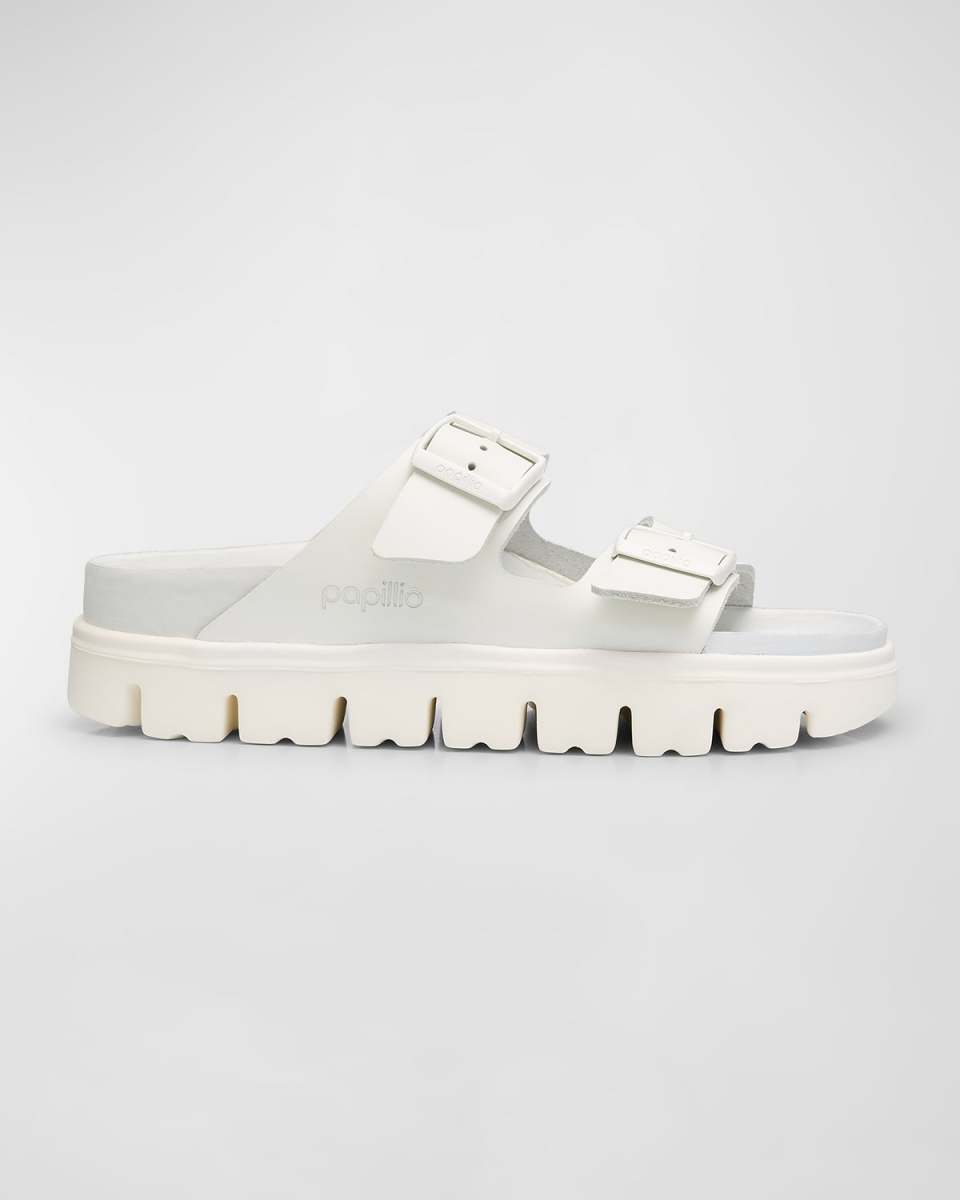Arizona Exquisite Leather Dual-Buckle Platform Sandals