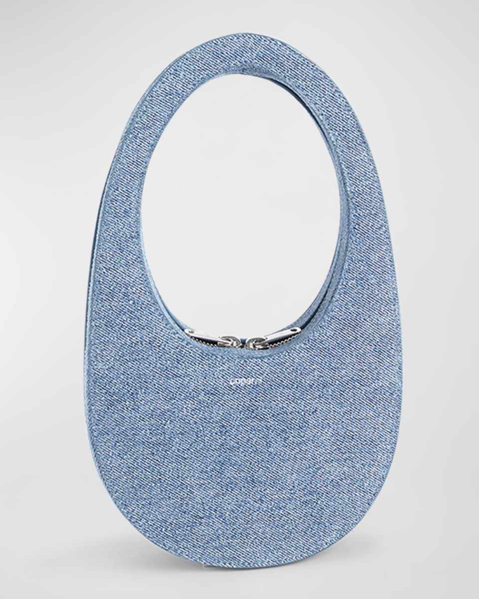 Swipe Mini Denim Top-Handle Bag