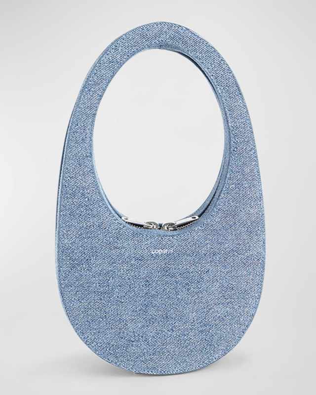 Swipe Mini Denim Top-Handle Bag
