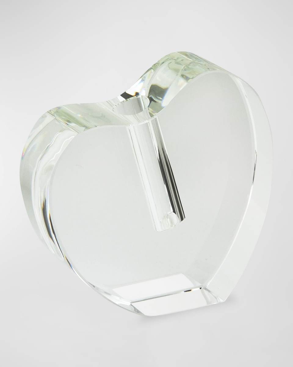 Clear Crystal Heart Vase Large