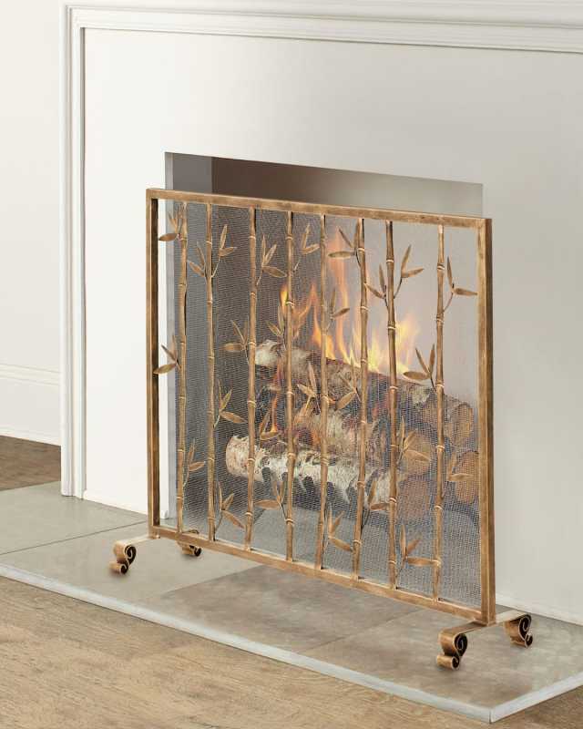Bamboo Accent Fire Screen