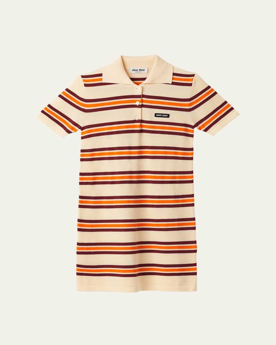 Stripe Mini Polo Dress