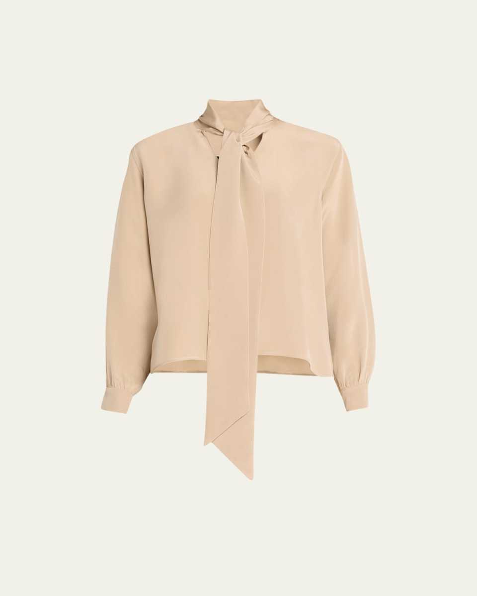Fawn Slim Keith Tie Blous