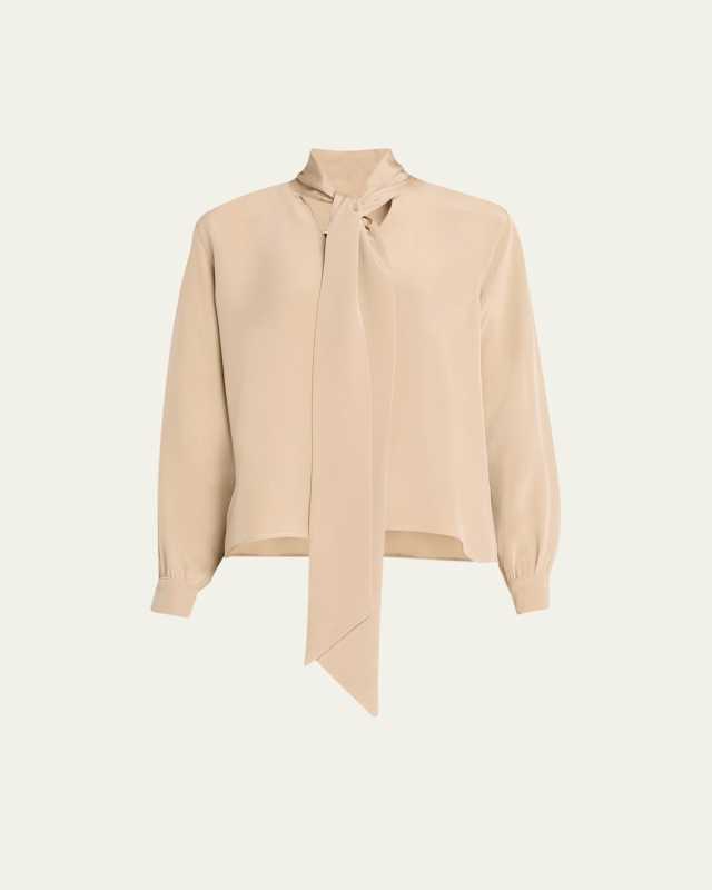 Fawn Slim Keith Tie Blous
