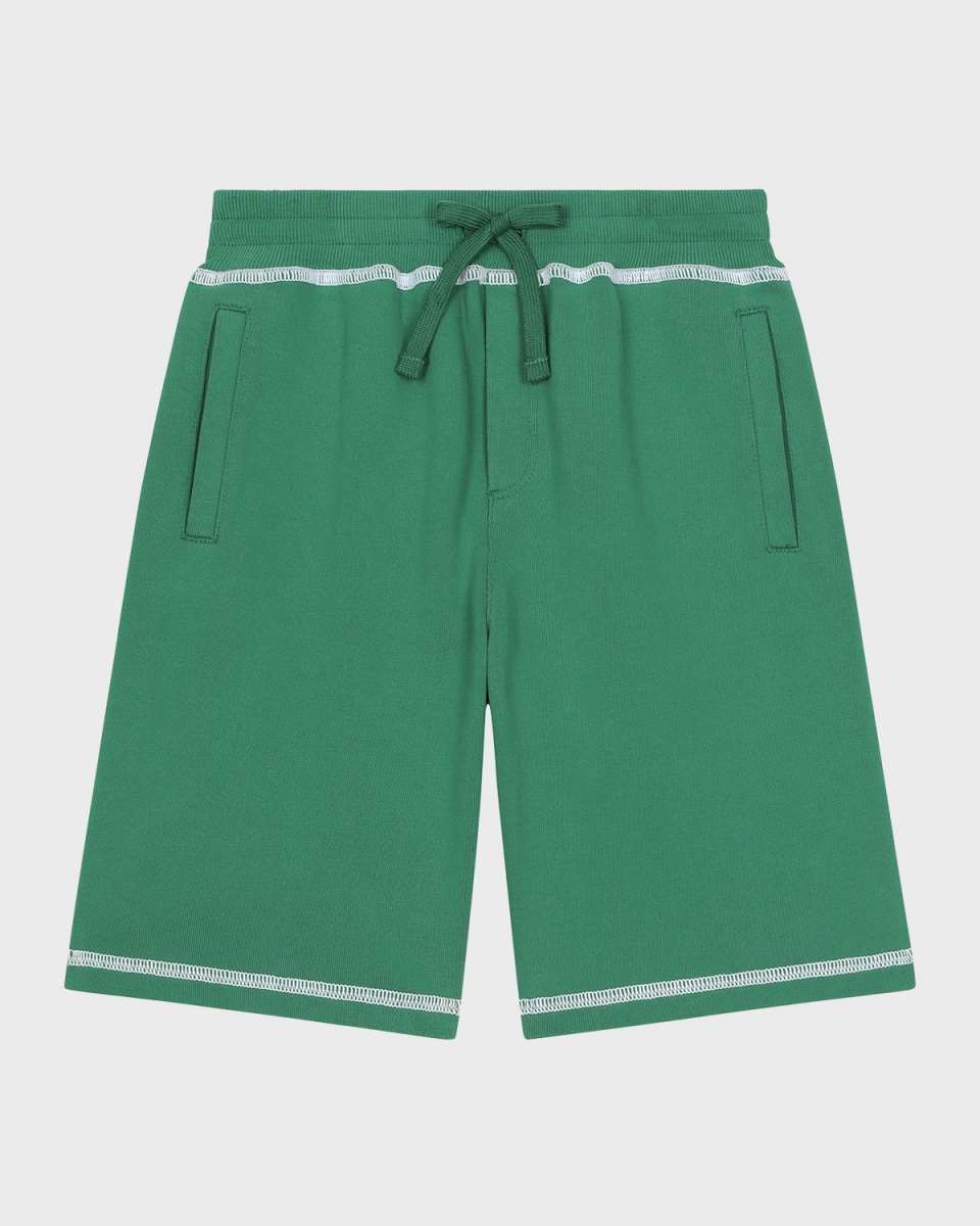 Boy's Logo Embroidered Jogger Shorts, Size 4-6