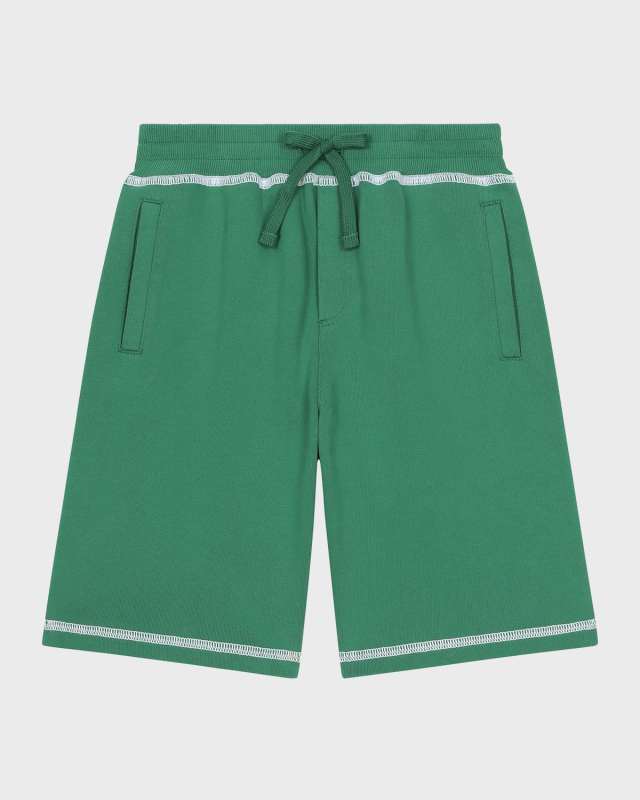 Boy's Logo Embroidered Jogger Shorts, Size 4-6