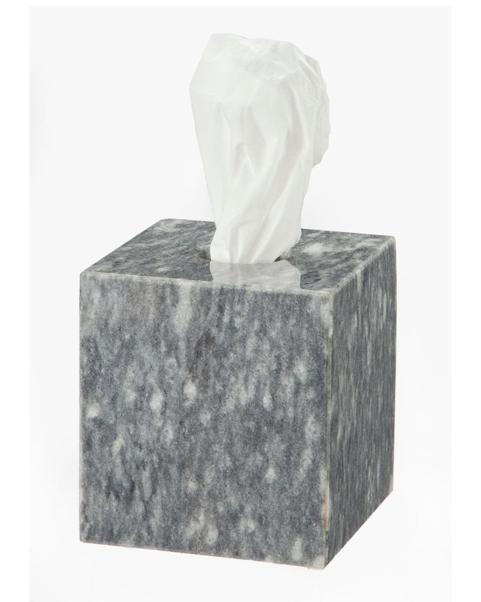 Eris Collection Cloud Gray Marble Tissue Box