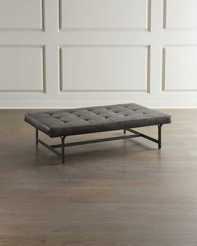 Thompson Leather Tufted Coffee Table