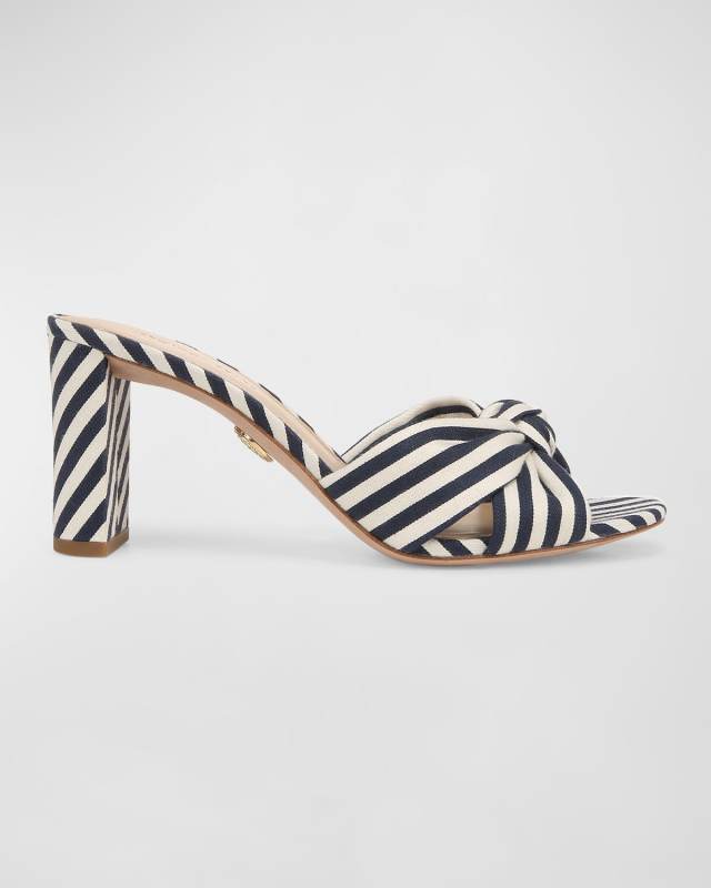 Ganita Knotted Stipe Slide Sandals